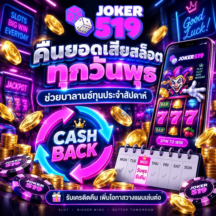 คืนยอดเสียสล็อต ทุกวันพุธ