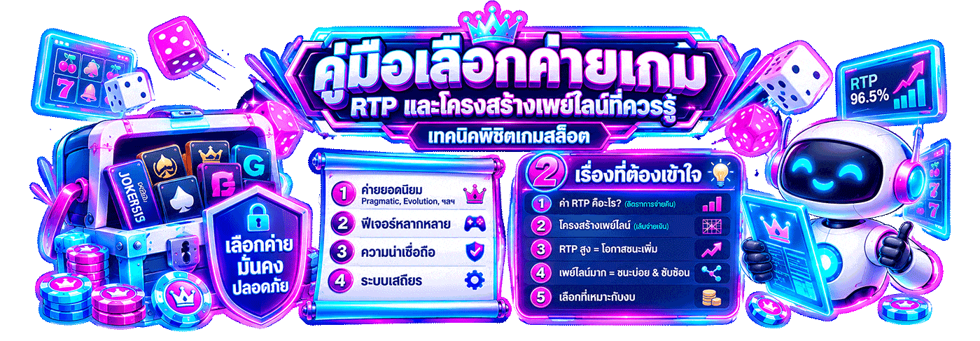 คู่มือเลือกค่ายเกม ค่า RTP และโครงสร้างเพย์ไลน์ที่ควรรู้